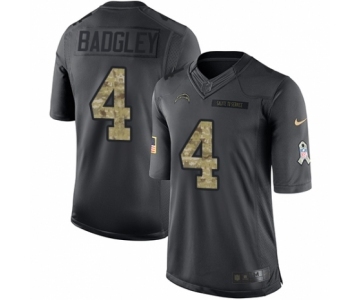 Youth Nike Los Angeles Chargers #4 Michael Badgley Limited Black 2016 Salute to Service NFL Jersey