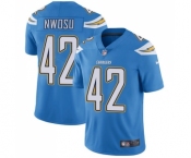 Youth Nike Los Angeles Chargers #42 Uchenna Nwosu Electric Blue Alternate Vapor Untouchable Limited Player NFL Jersey