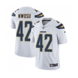 Youth Nike Los Angeles Chargers #42 Uchenna Nwosu White Vapor Untouchable Limited Player NFL Jersey