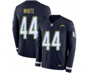 Youth Nike Los Angeles Chargers #44 Kyzir White Limited Navy Blue Therma Long Sleeve NFL Jersey