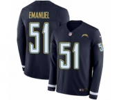 Youth Nike Los Angeles Chargers #51 Kyle Emanuel Limited Navy Blue Therma Long Sleeve NFL Jersey