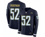 Youth Nike Los Angeles Chargers #52 Denzel Perryman Limited Navy Blue Therma Long Sleeve NFL Jersey