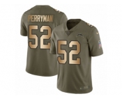 Youth Nike Los Angeles Chargers #52 Denzel Perryman Limited Olive Gold 2017 Salute to Service NFL Jersey