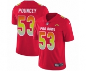 Youth Nike Los Angeles Chargers #53 Mike Pouncey Limited Red AFC 2019 Pro Bowl NFL Jersey