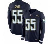 Youth Nike Los Angeles Chargers #55 Junior Seau Limited Navy Blue Therma Long Sleeve NFL Jersey