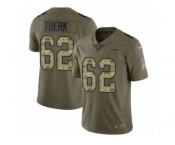 Youth Nike Los Angeles Chargers #62 Max Tuerk Limited Olive Camo 2017 Salute to Service NFL Jersey