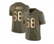 Youth Nike Los Angeles Chargers #68 Matt Slauson Limited Olive Gold 2017 Salute to Service NFL Jersey