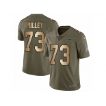 Youth Nike Los Angeles Chargers #73 Spencer Pulley Limited Olive Gold 2017 Salute to Service NFL Jersey