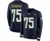 Youth Nike Los Angeles Chargers #75 Michael Schofield Limited Navy Blue Therma Long Sleeve NFL Jersey