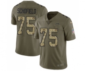 Youth Nike Los Angeles Chargers #75 Michael Schofield Limited Olive Camo 2017 Salute to Service NFL Jersey