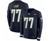 Youth Nike Los Angeles Chargers #77 Forrest Lamp Limited Navy Blue Therma Long Sleeve NFL Jersey