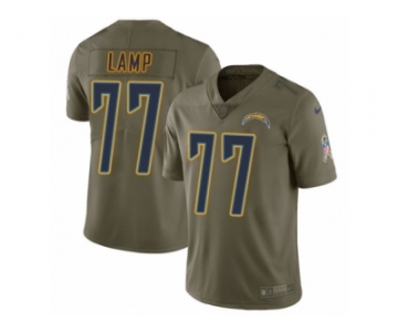 Youth Nike Los Angeles Chargers #77 Forrest Lamp Limited Olive 2017 Salute to Service NFL Jersey