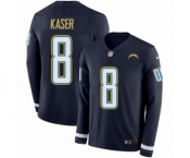 Youth Nike Los Angeles Chargers #8 Drew Kaser Limited Navy Blue Therma Long Sleeve NFL Jersey