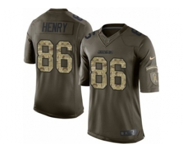 Youth Nike Los Angeles Chargers #86 Hunter Henry Limited Green Salute to Service NFL Jersey