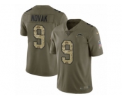 Youth Nike Los Angeles Chargers #9 Nick Novak Limited Olive Camo 2017 Salute to Service NFL Jersey