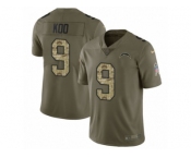 Youth Nike Los Angeles Chargers #9 Younghoe Koo Limited Olive Camo 2017 Salute to Service NFL Jersey