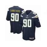 Youth Nike Los Angeles Chargers #90 Ryan Carrethers Game Navy Blue Team Color NFL Jersey