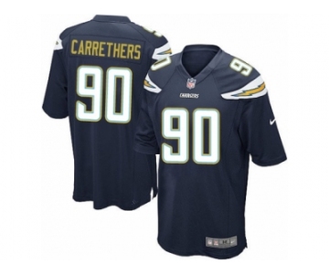 Youth Nike Los Angeles Chargers #90 Ryan Carrethers Game Navy Blue Team Color NFL Jersey