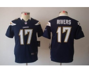 nike youth nfl jerseys san diego chargers #17 rivers dk.blue[nike limited]