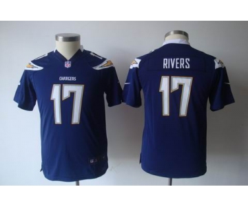 nike youth nfl jerseys san diego chargers #17 rivers dk.blue[nike]