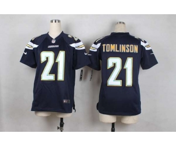 nike youth nfl jerseys san diego chargers #21 tomlinson blue[nike]