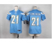 nike youth nfl jerseys san diego chargers #21 tomlinson lt.blue[nike]