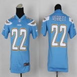 nike youth nfl jerseys san diego chargers #22 verrett lt.blue[new nike]