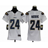 nike youth nfl jerseys san diego chargers #24 mathews white[nike]