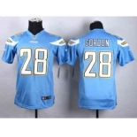 nike youth nfl jerseys san diego chargers #28 gordon lt.blue[nike]