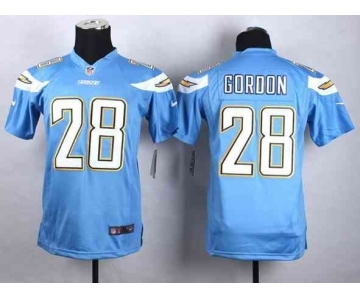 nike youth nfl jerseys san diego chargers #28 gordon lt.blue[nike]