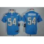 nike youth nfl jerseys san diego chargers #54 ingram lt.blue[nike limited]