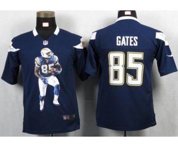 nike youth nfl jerseys san diego chargers #85 gates dk.blue[portrait fashion]