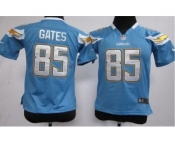 nike youth nfl jerseys san diego chargers #85 gates lt.blue[nike]