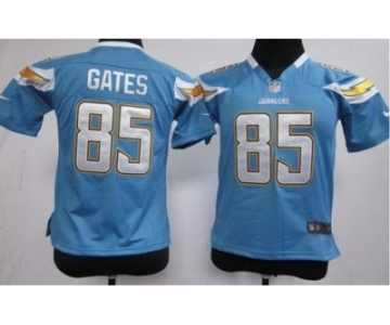 nike youth nfl jerseys san diego chargers #85 gates lt.blue[nike]