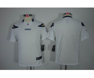 nike youth nfl jerseys san diego chargers blank white[nike limited]