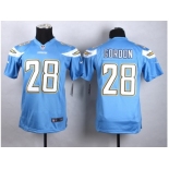 youth jersey nike san diego chrgers #28 melvin gordon blue