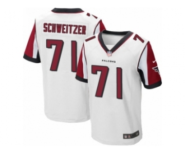 Men Nike Atlanta Falcons #71 Wes Schweitzer Elite White NFL Jersey