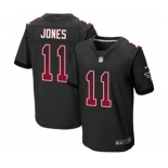 Men's Atlanta Falcons #11 Julio Jones Elite Black Alternate Drift Fashion Football Jersey