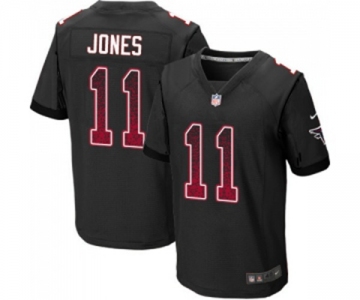 Men's Atlanta Falcons #11 Julio Jones Elite Black Alternate Drift Fashion Football Jersey