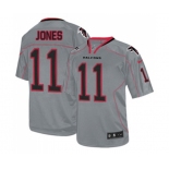 Men's Atlanta Falcons #11 Julio Jones Elite Lights Out Grey Football Jersey