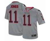 Men's Atlanta Falcons #11 Julio Jones Elite Lights Out Grey Football Jersey