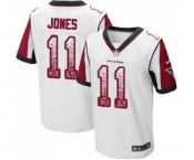 Men's Atlanta Falcons #11 Julio Jones Elite White Road Drift Fashion Football Jersey