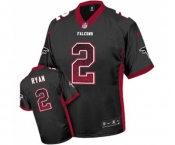 Men's Atlanta Falcons #2 Matt Ryan Elite Black Drift Fashion Football Jersey