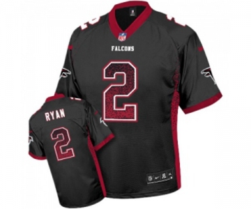 Men's Atlanta Falcons #2 Matt Ryan Elite Black Drift Fashion Football Jersey