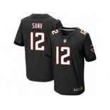 Men's Nike Atlanta Falcons #12 Mohamed Sanu Elite Black Alternate NFL Jersey