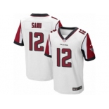 Men's Nike Atlanta Falcons #12 Mohamed Sanu Elite White NFL Jersey