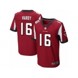 Men's Nike Atlanta Falcons #16 Justin Hardy Elite Red Team Color NFL Jersey