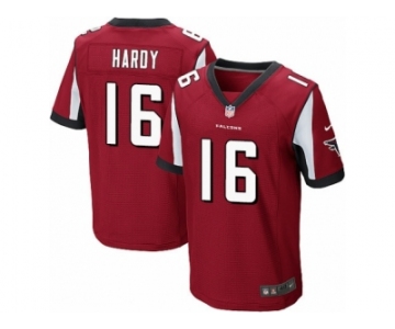 Men's Nike Atlanta Falcons #16 Justin Hardy Elite Red Team Color NFL Jersey