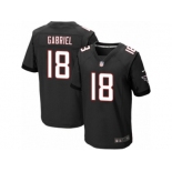 Men's Nike Atlanta Falcons #18 Taylor Gabriel Elite Black Alternate NFL Jersey