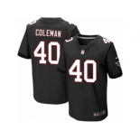 Men's Nike Atlanta Falcons #40 Derrick Coleman Elite Black Alternate NFL Jersey